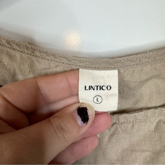 Lintico 100% Linen Loose Long Shirt Lily Size Large - Picture 4 of 4
